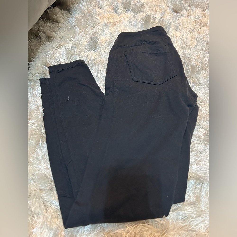 Athleta Black Leggings with Pocket Size S